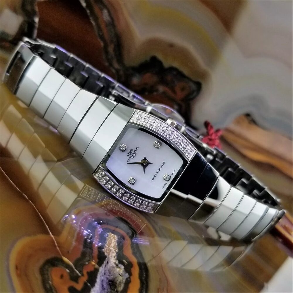Women's ONISS Diamond Tungsten Steel Watch